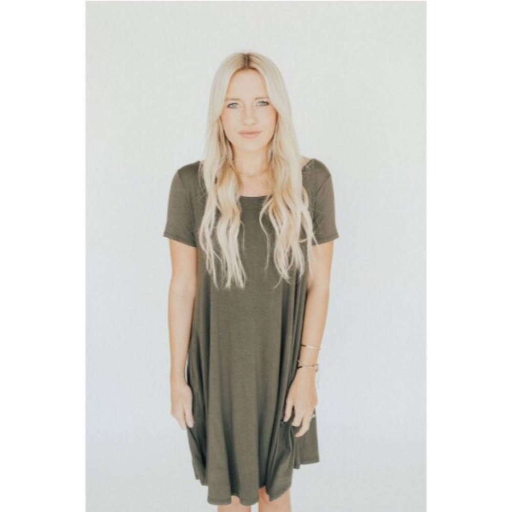 CJLA favorite swing dress, Olive
